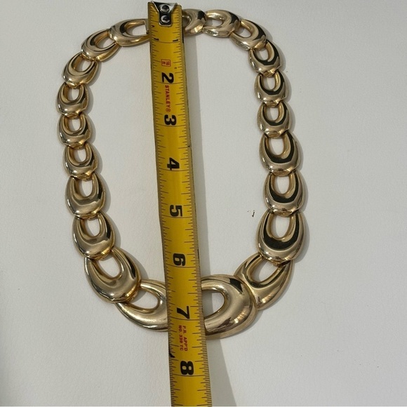 Goltone retro choker style necklace - Picture 6 of 8